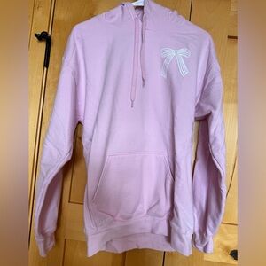 The Wishing Elephant Pink Hoodie with Bow Detail